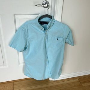 Men’s Blue Medium Ralph Lauren button up short sleeve shirt